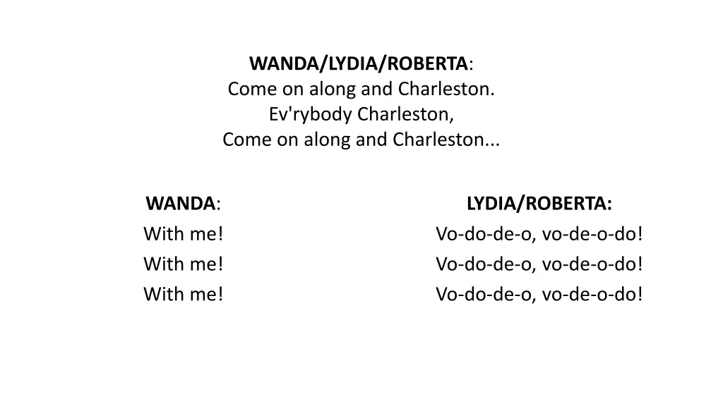 wanda lydia roberta come on along and charleston