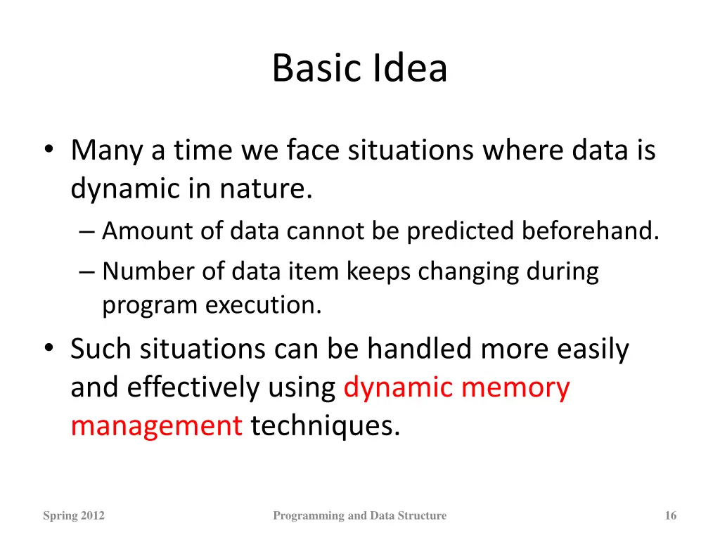 basic idea