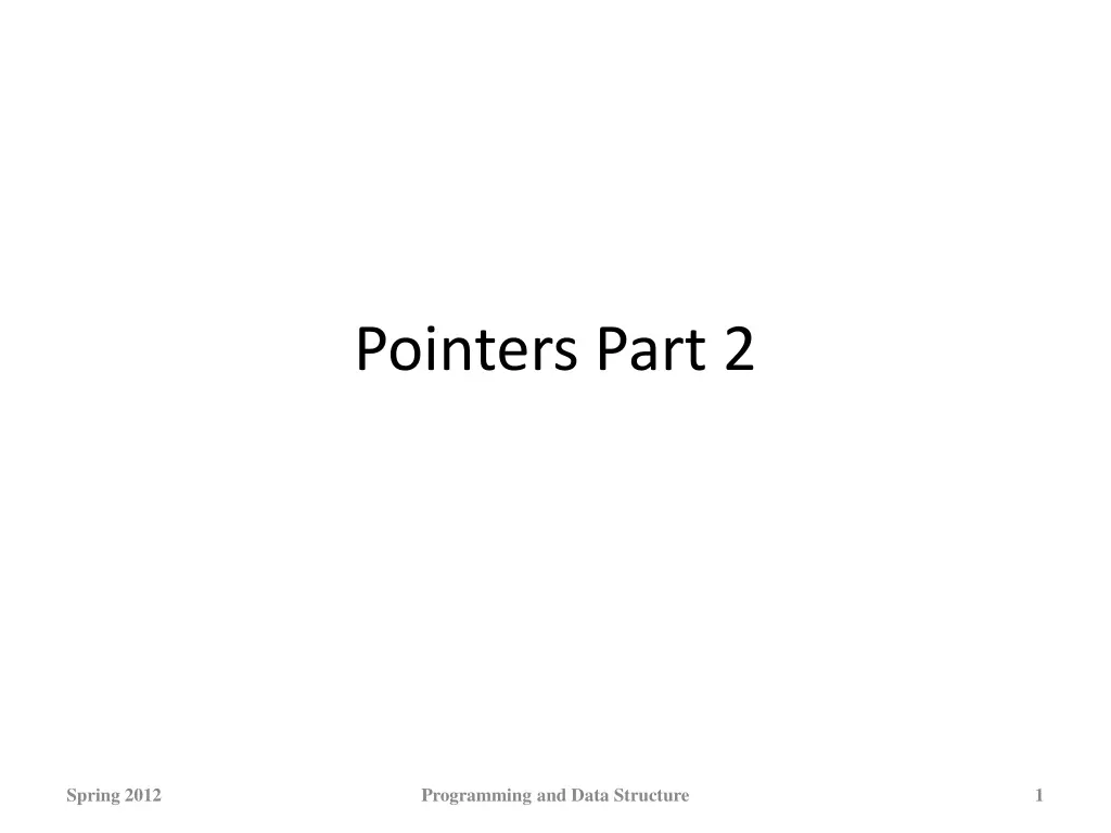 pointers part 2