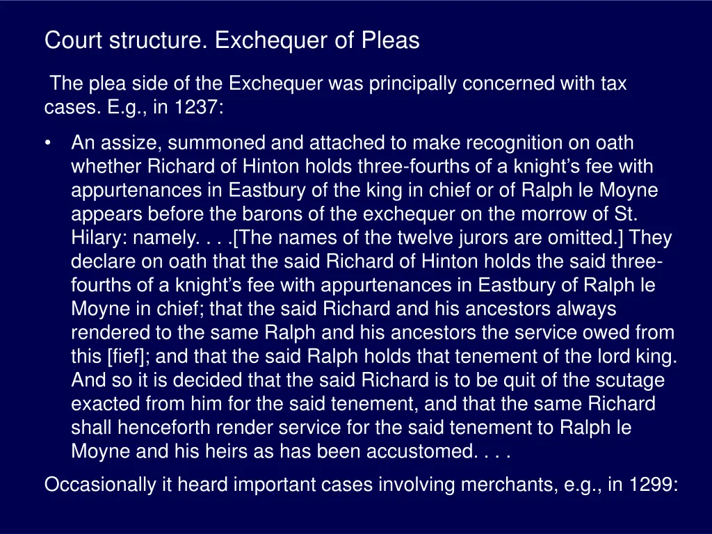 court structure exchequer of pleas
