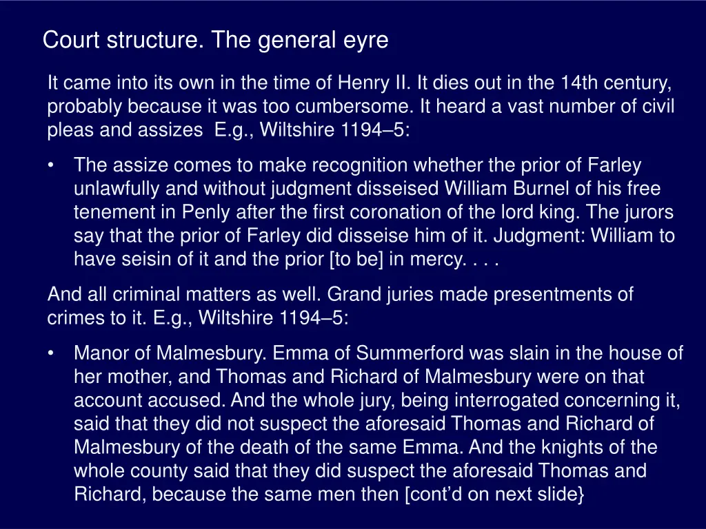 court structure the general eyre