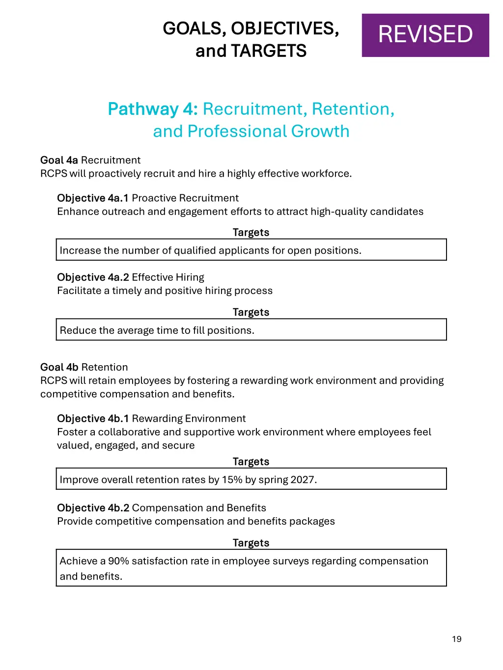 goals objectives goals objectives and targets 5