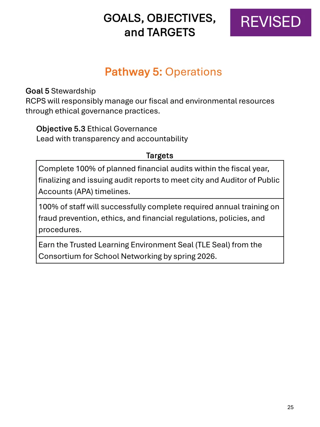 goals objectives goals objectives and targets 8