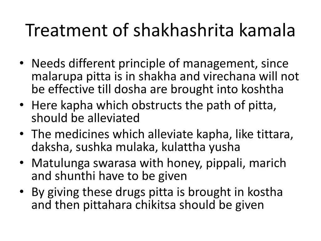 treatment of shakhashrita kamala