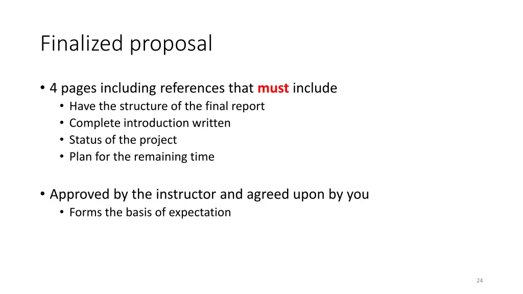 finalized proposal