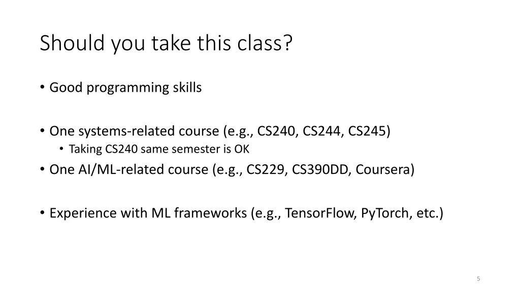 should you take this class