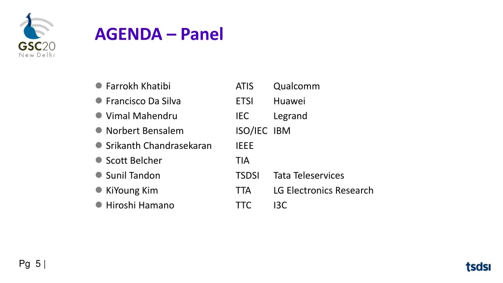 agenda panel