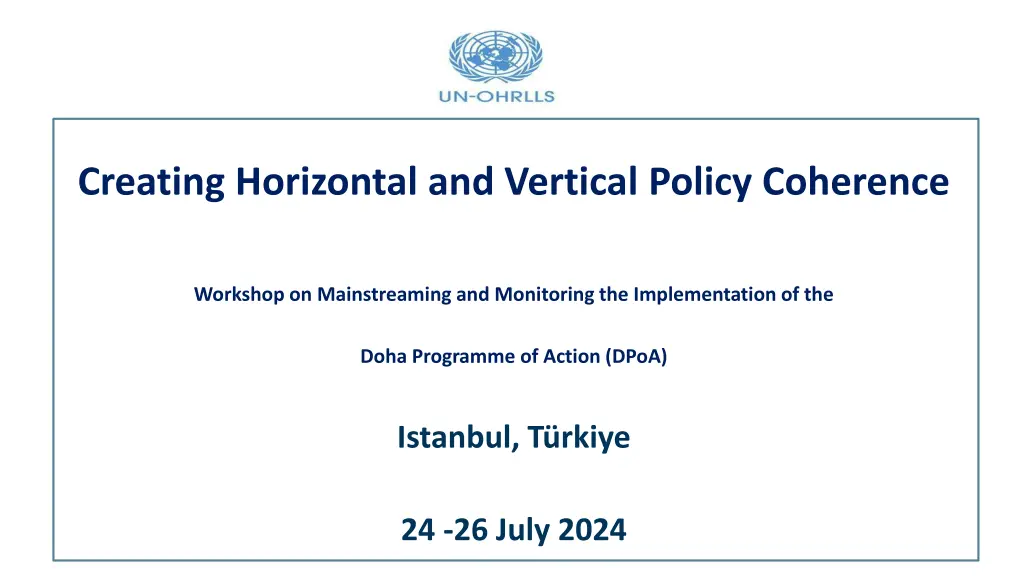 creating horizontal and vertical policy coherence