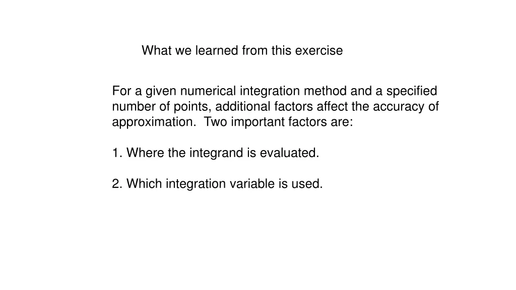 what we learned from this exercise
