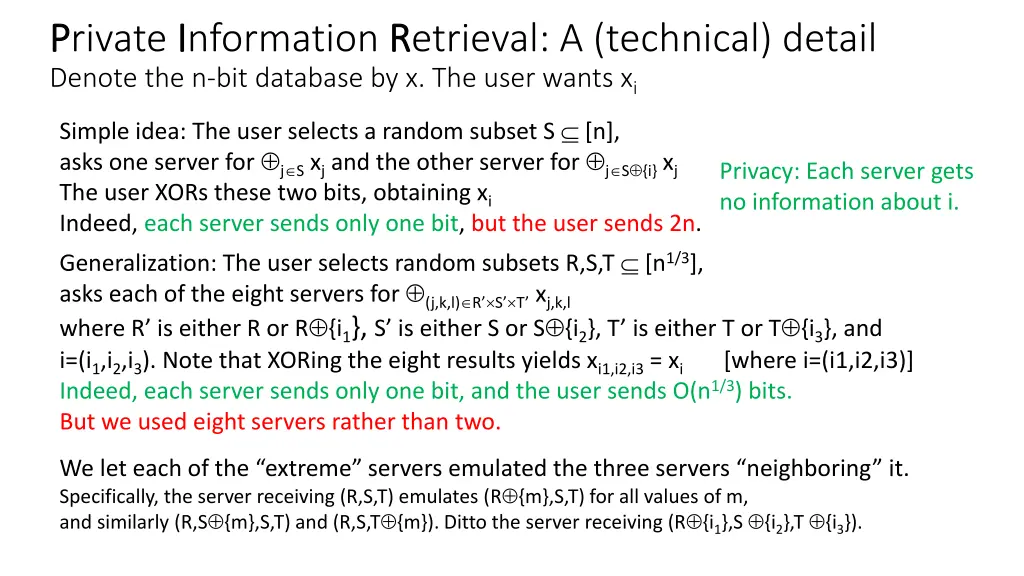 p private i information r retrieval a technical