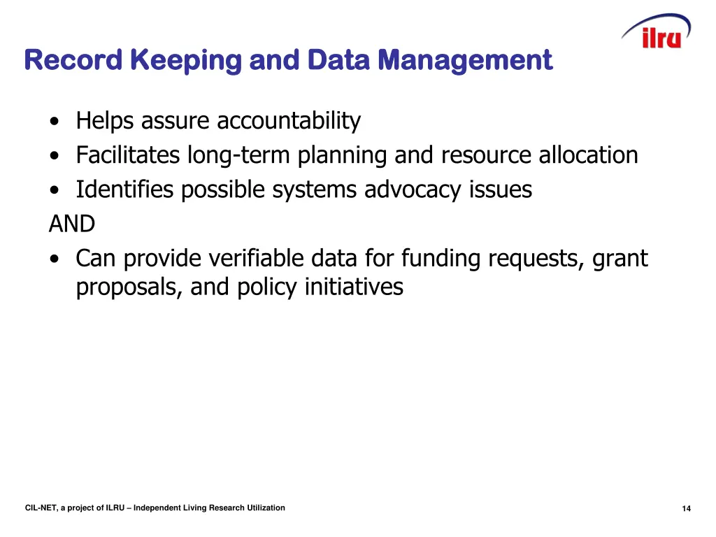 slide 14 record keeping and data management