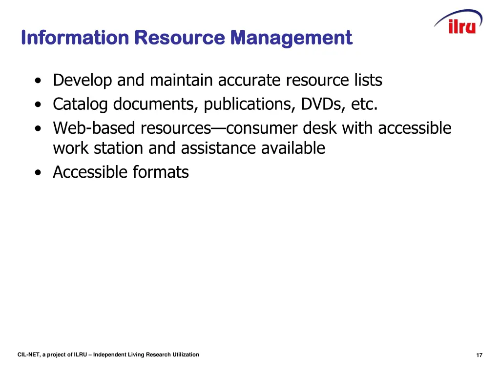 slide 17 information resource management