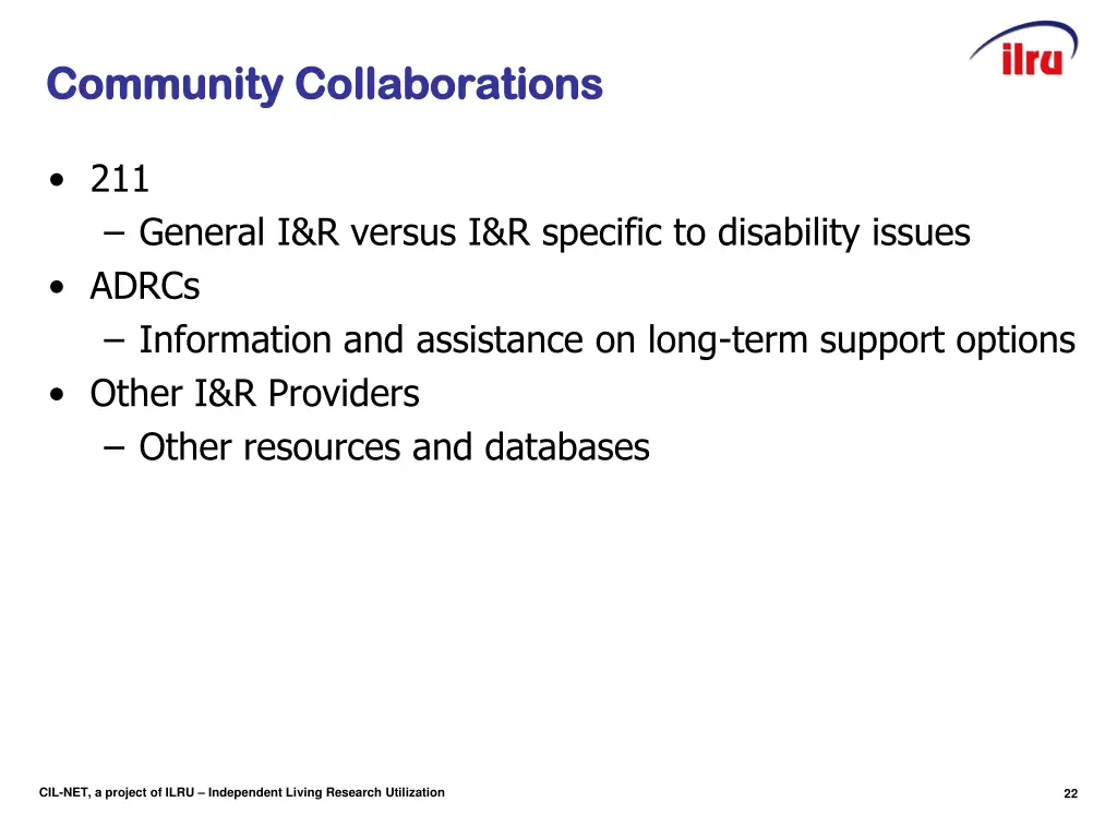 slide 22 community collaborations community