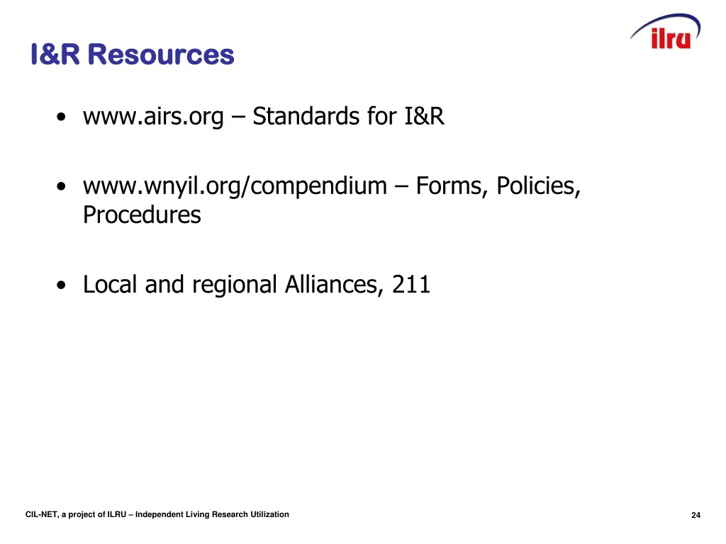 slide 24 i r resources i r resources