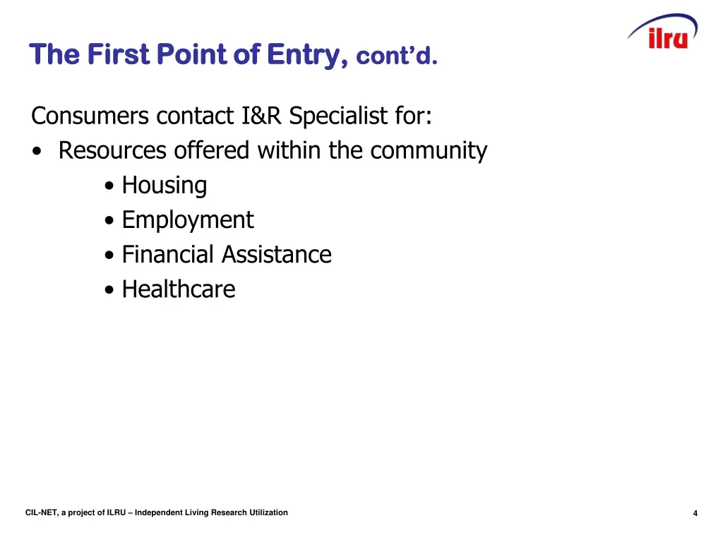 slide 4 the first point of entry the first point