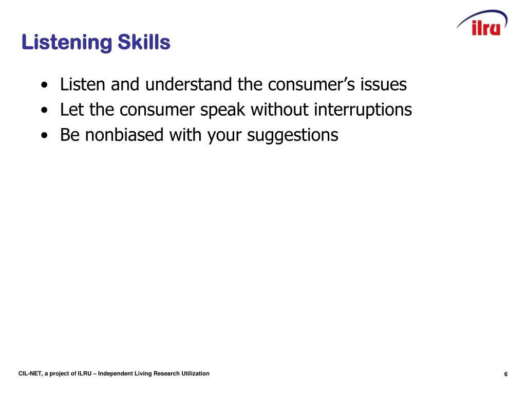 slide 6 listening skills listening skills