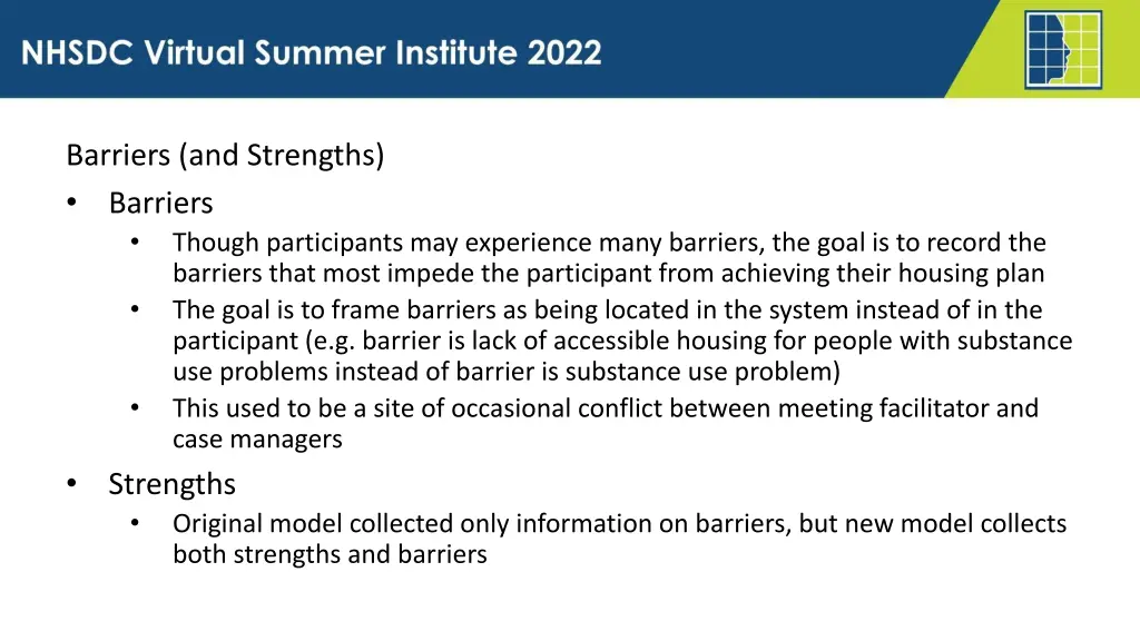 barriers and strengths barriers though