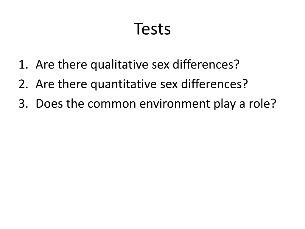 tests