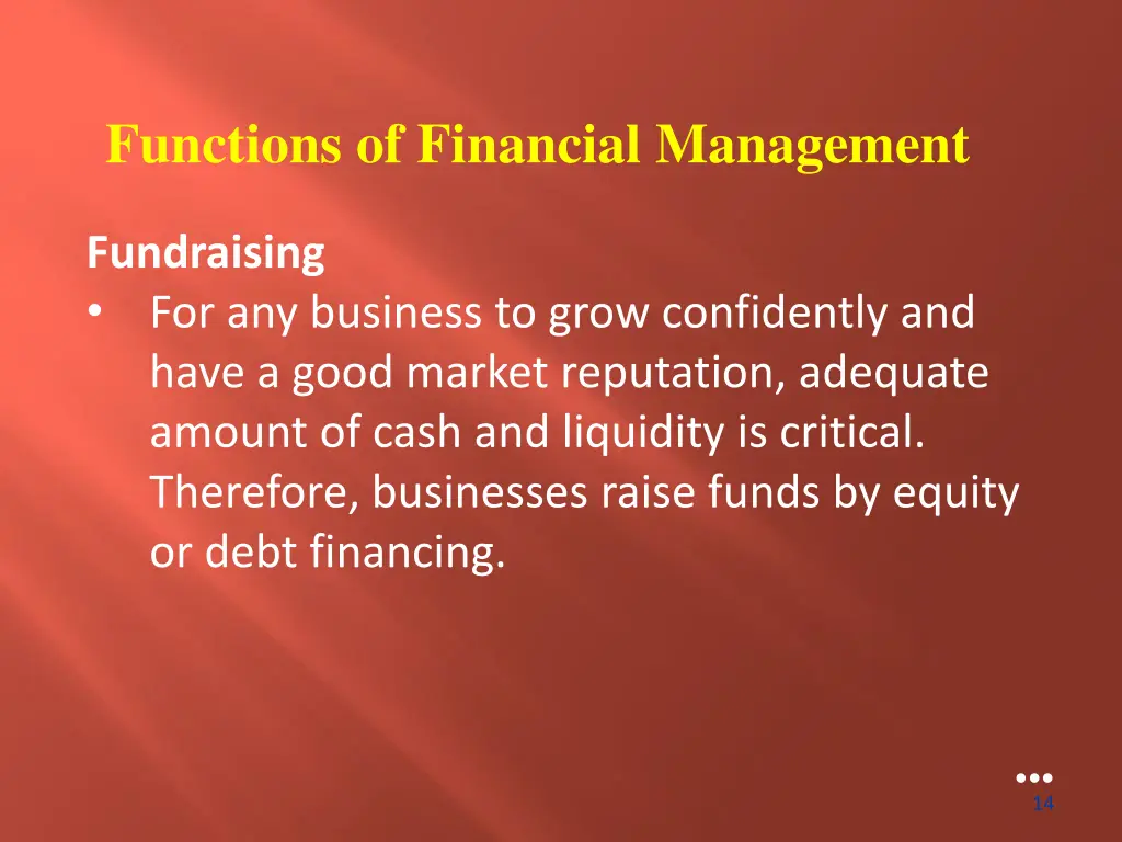 functions of financial management