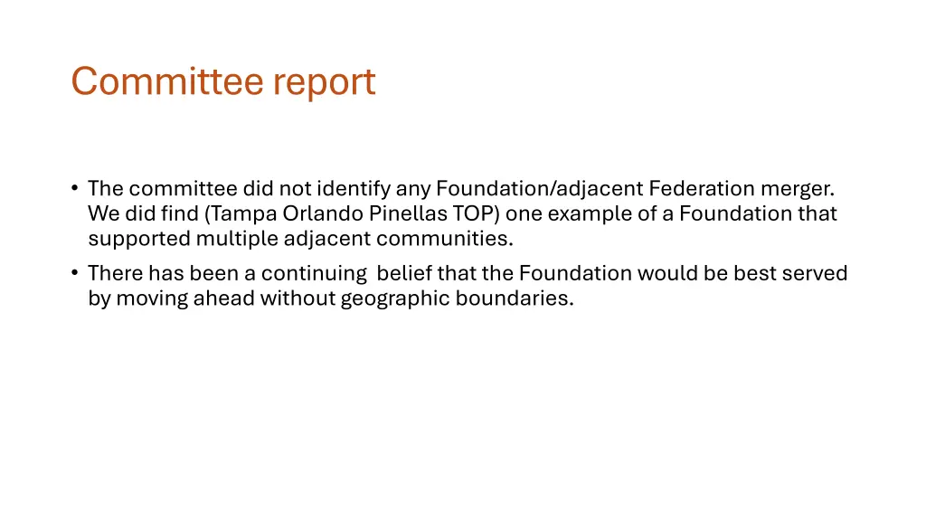 committee report 2