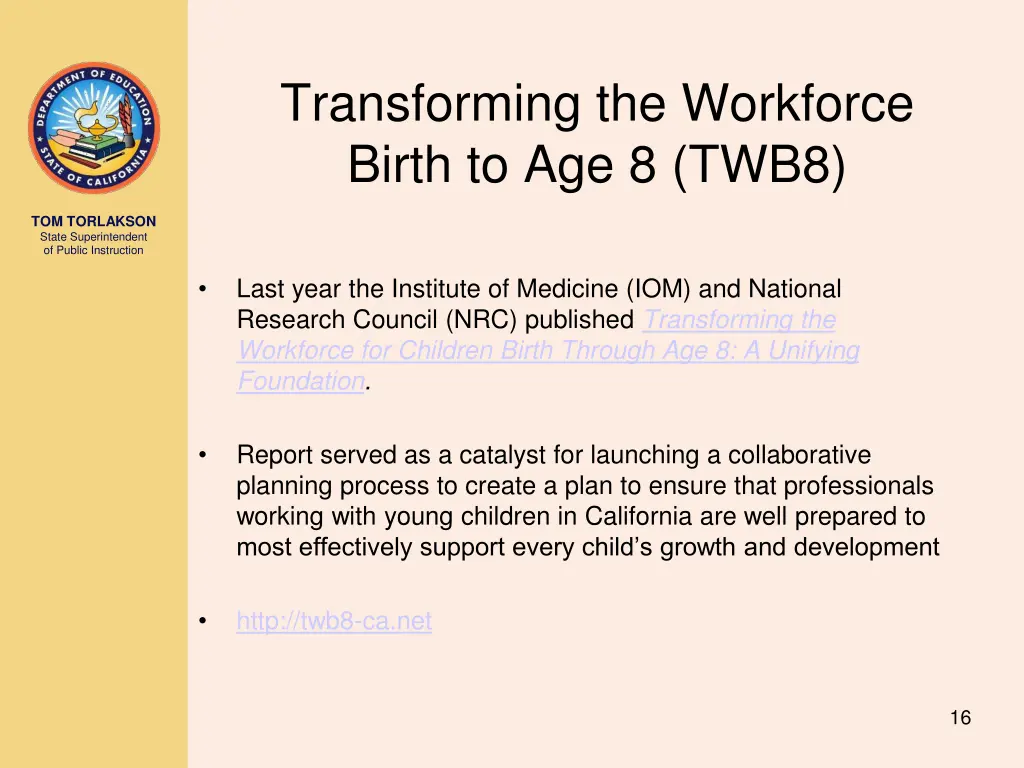 transforming the workforce birth to age 8 twb8