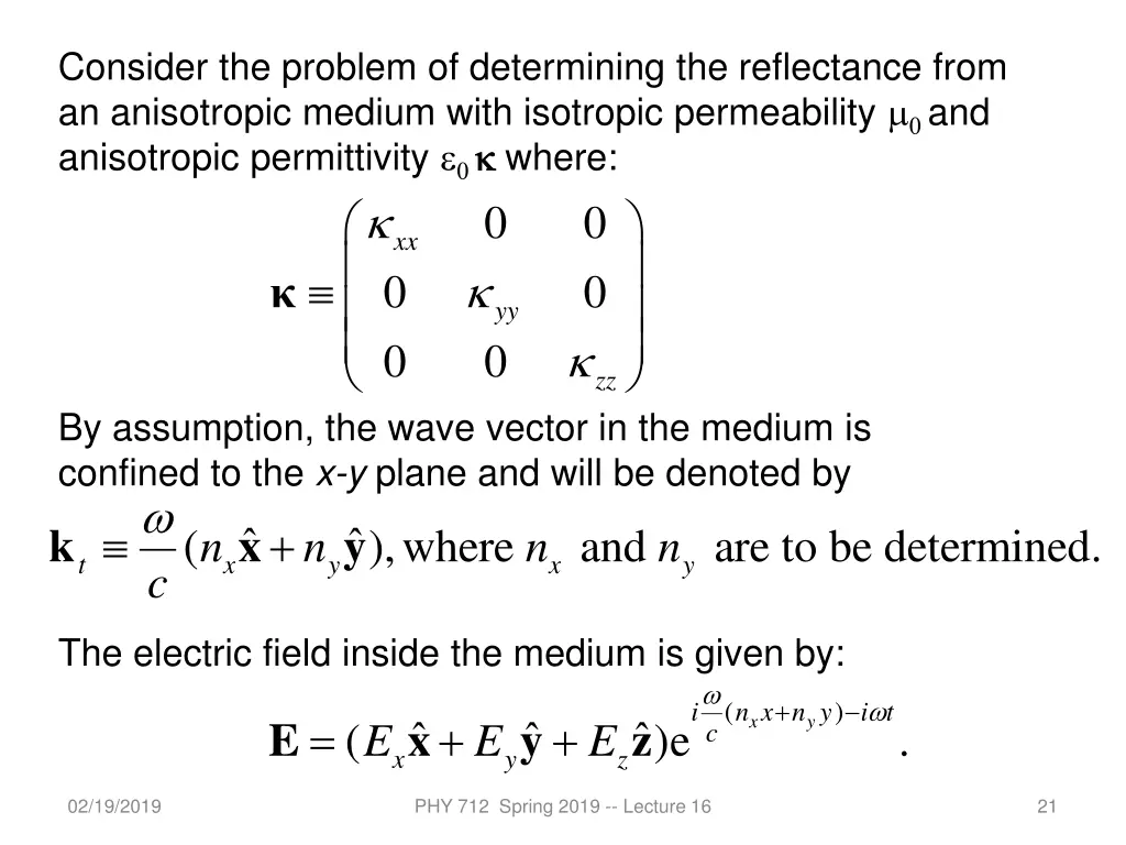 consider the problem of determining