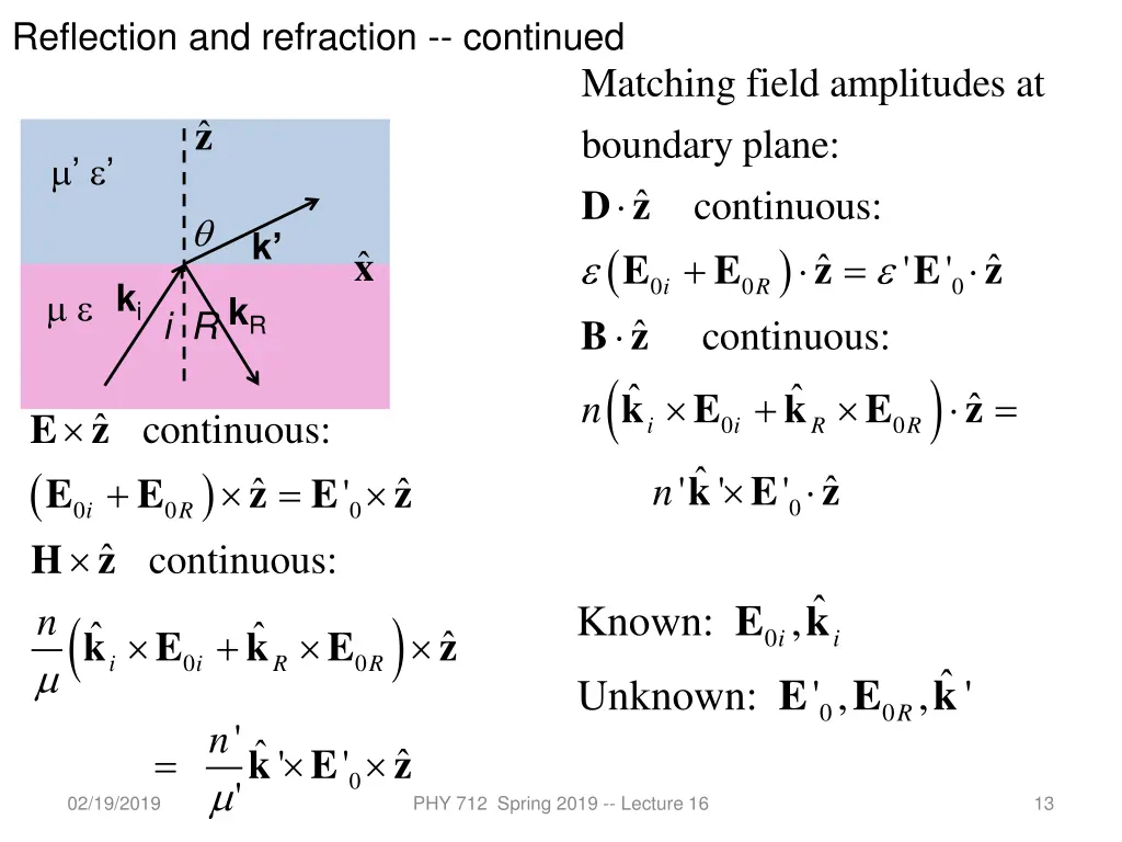 reflection and refraction continued 1