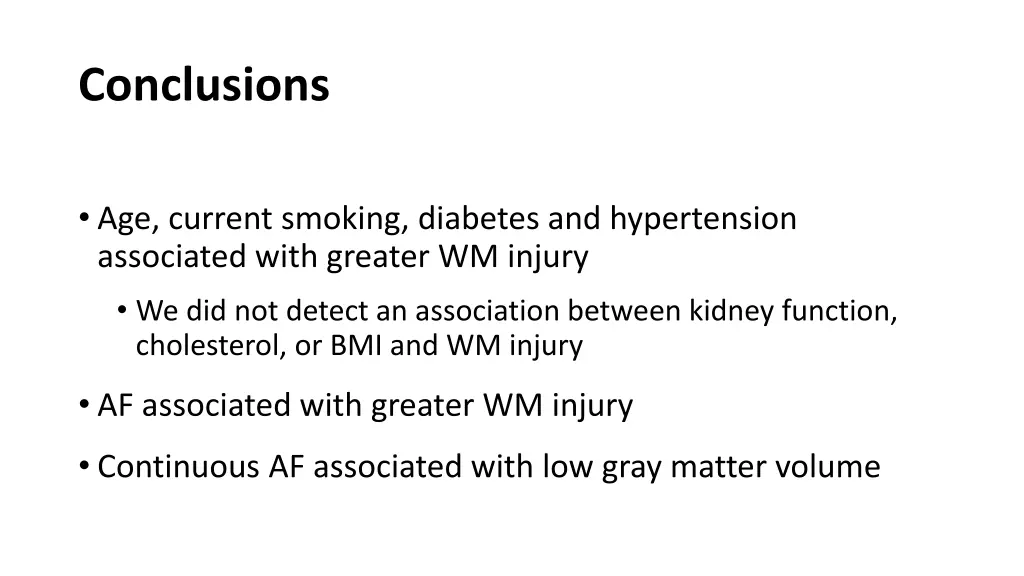 conclusions