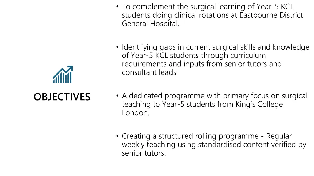 to complement the surgical learning of year