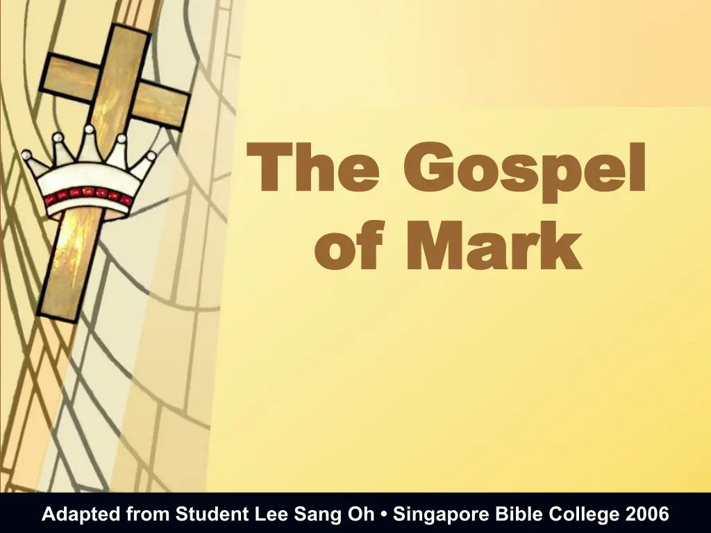 the gospel the gospel of mark of mark
