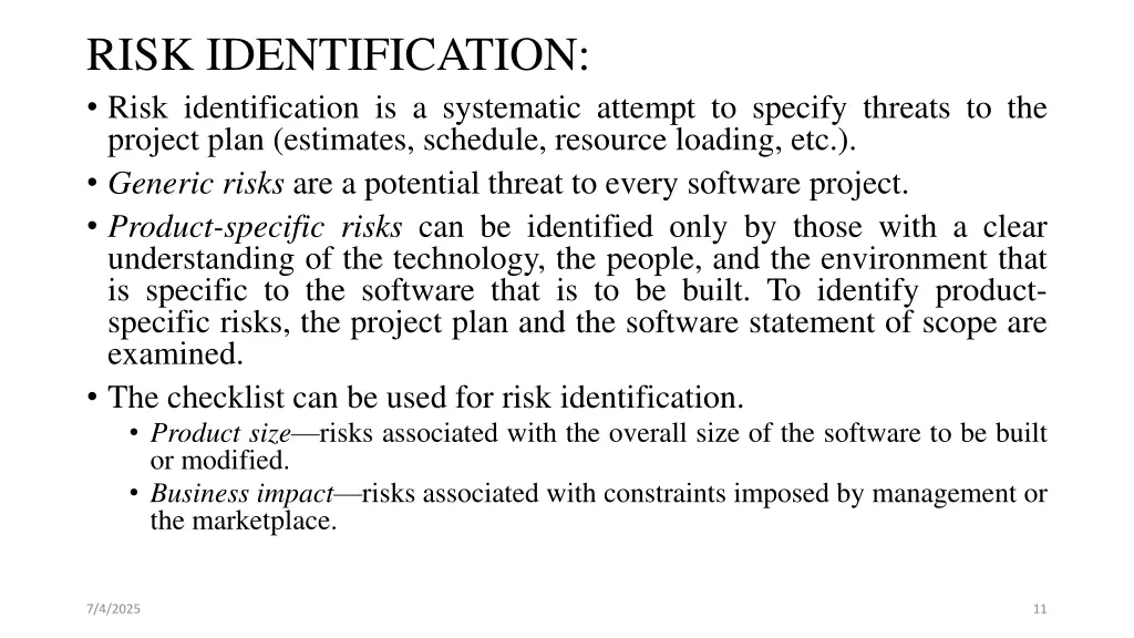 risk identification risk identification