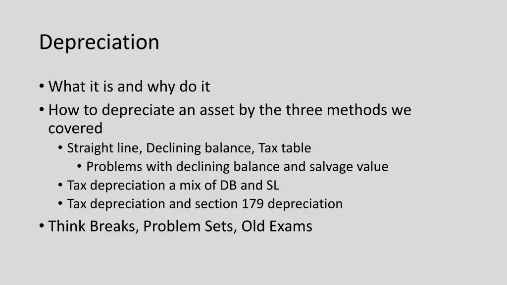 depreciation