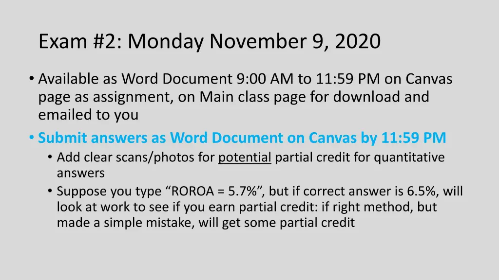 exam 2 monday november 9 2020