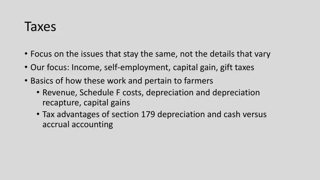 taxes