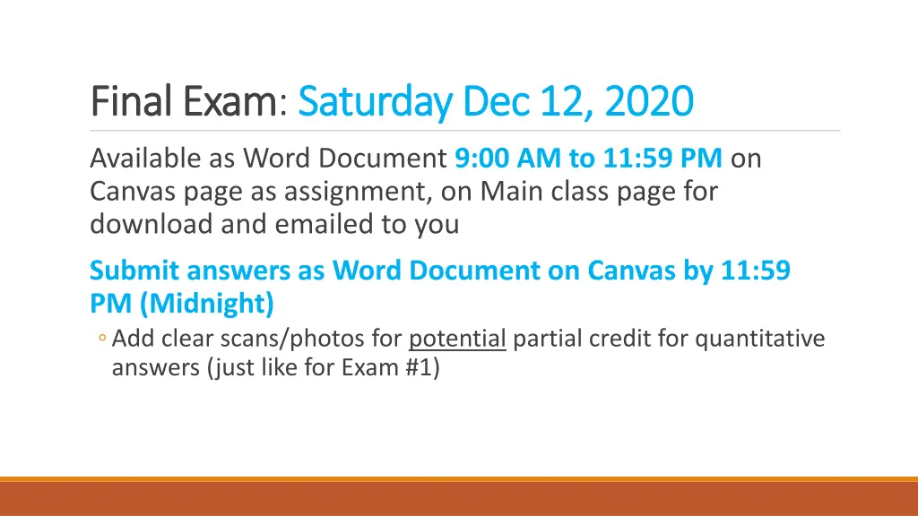 final exam final exam saturday dec 12 2020