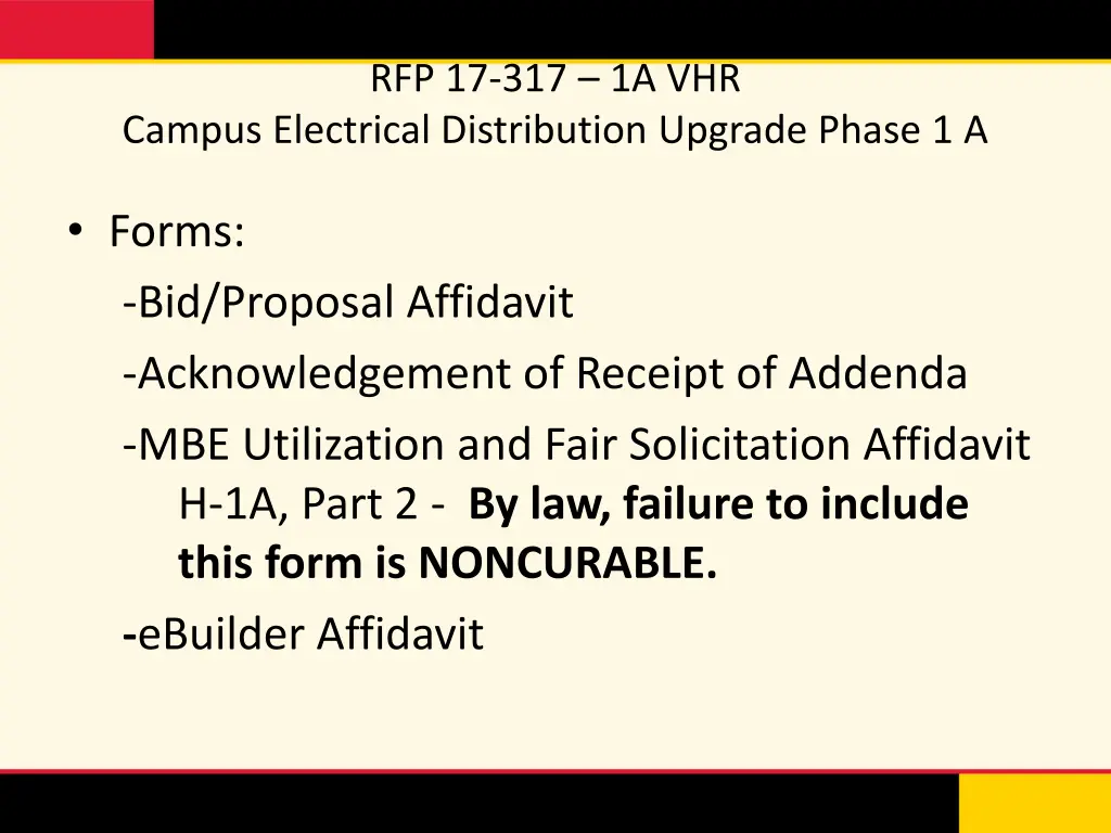 rfp 17 317 1a vhr 15