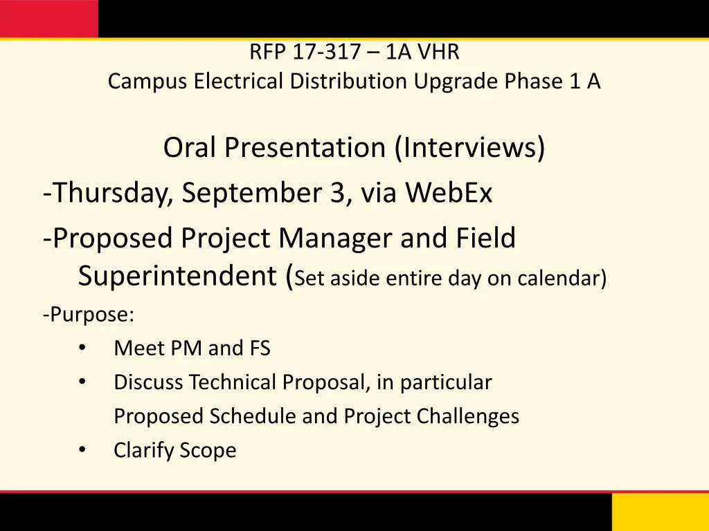rfp 17 317 1a vhr 17