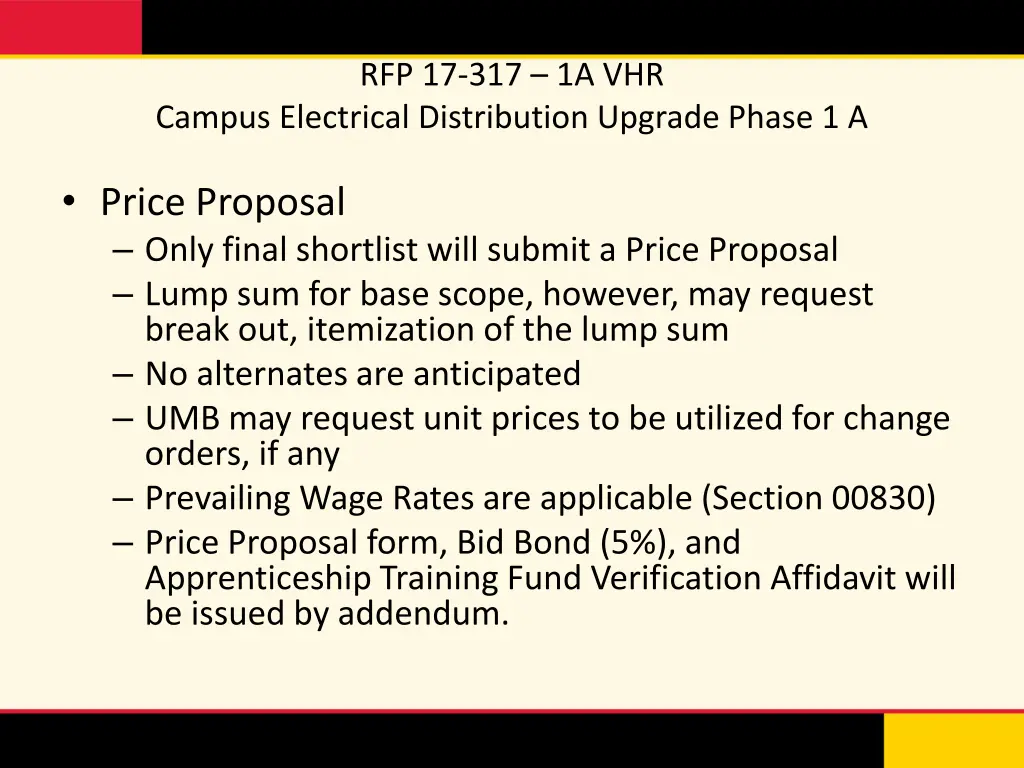 rfp 17 317 1a vhr 19