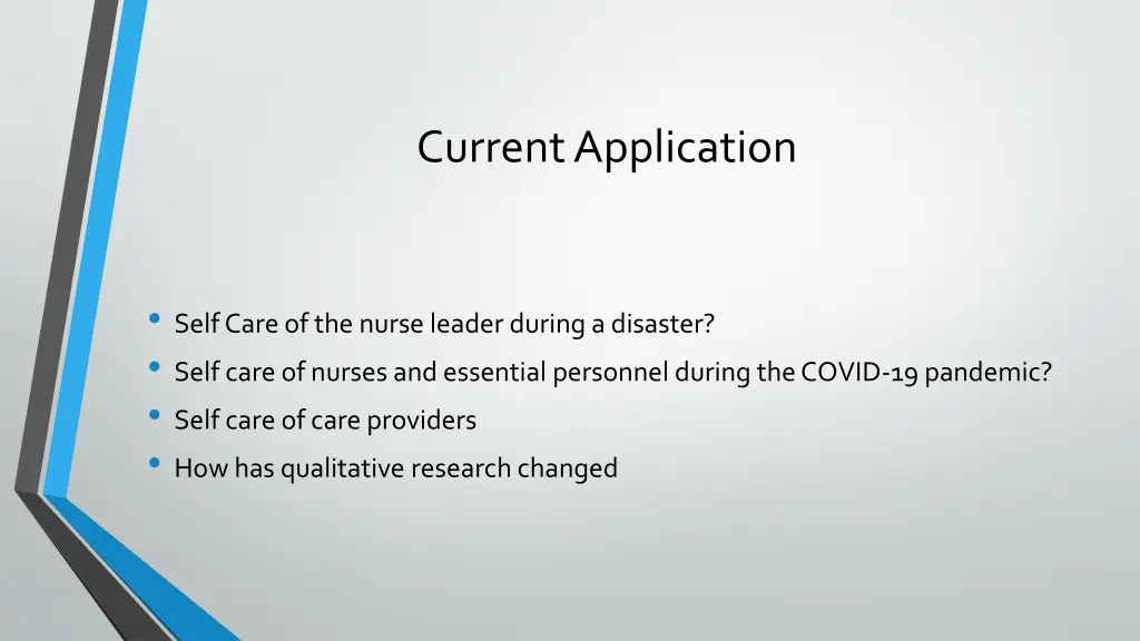 current application