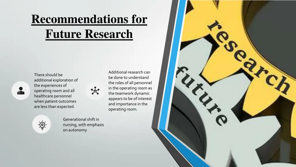 recommendations for future research