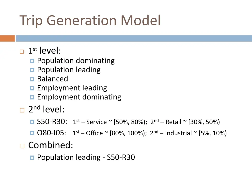 trip generation model 1