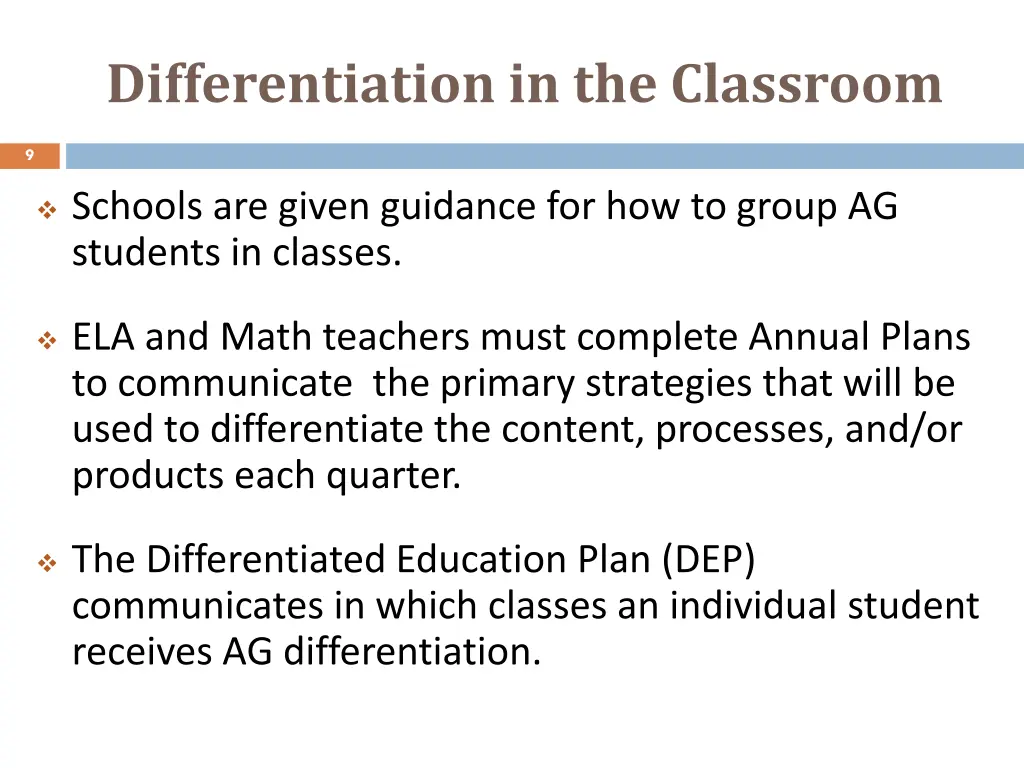 differentiation in the classroom