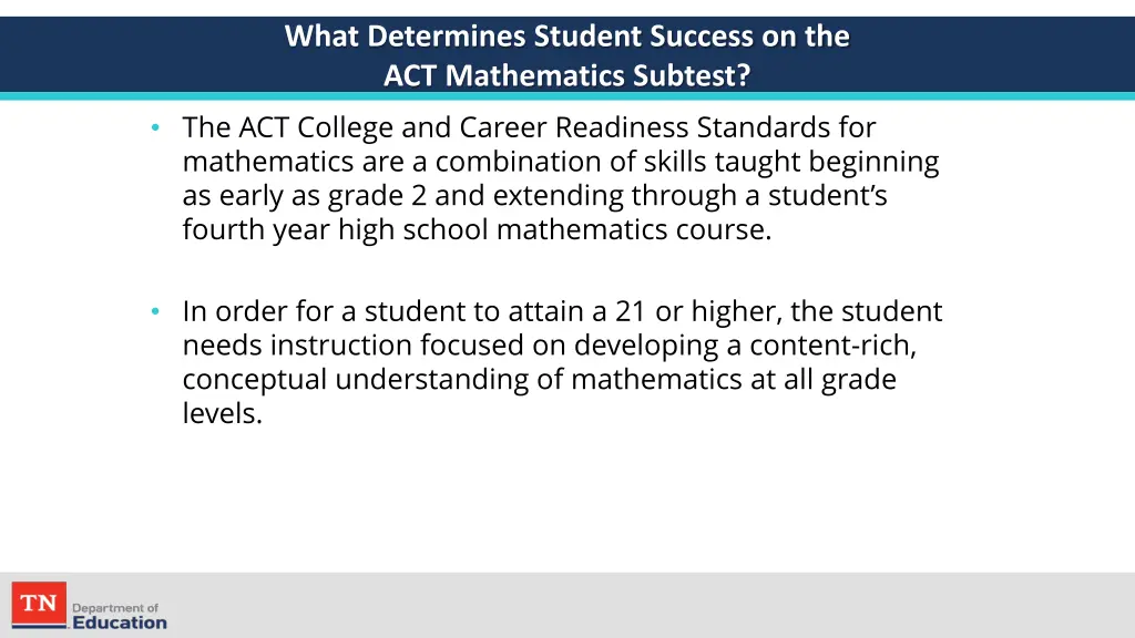 what determines student success