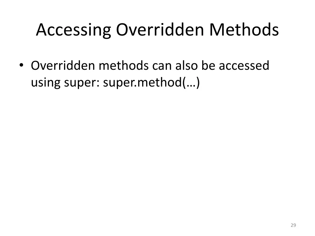 accessing overridden methods