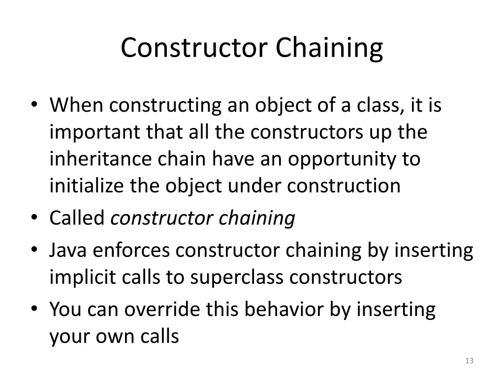 constructor chaining
