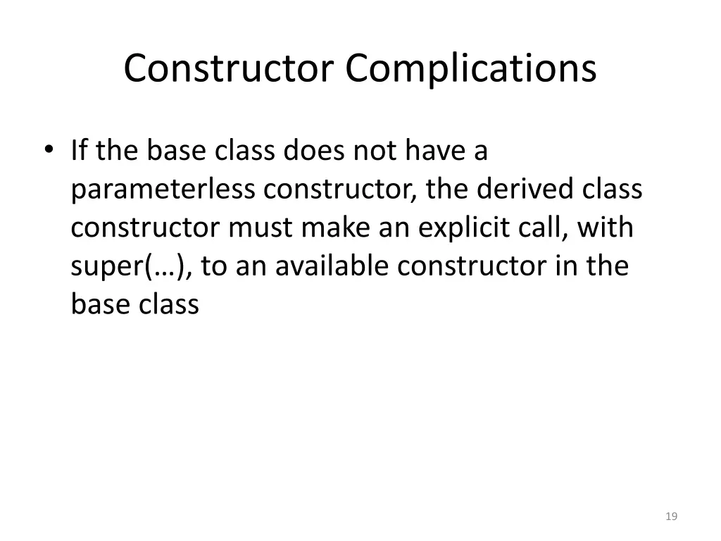 constructor complications