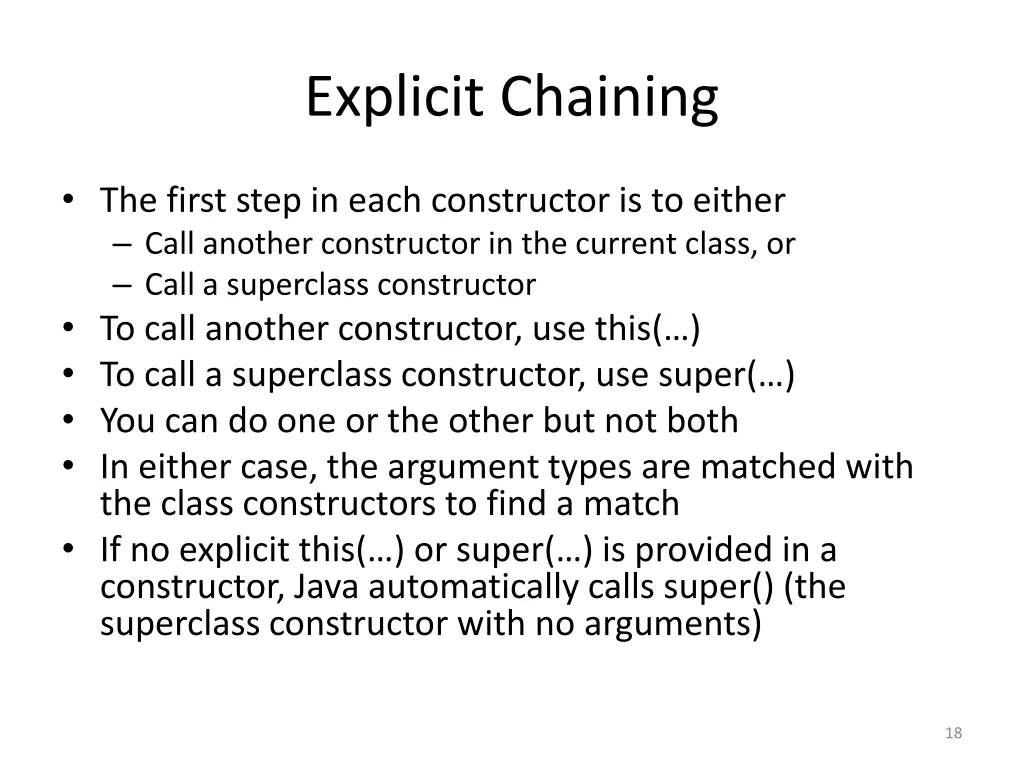 explicit chaining 1