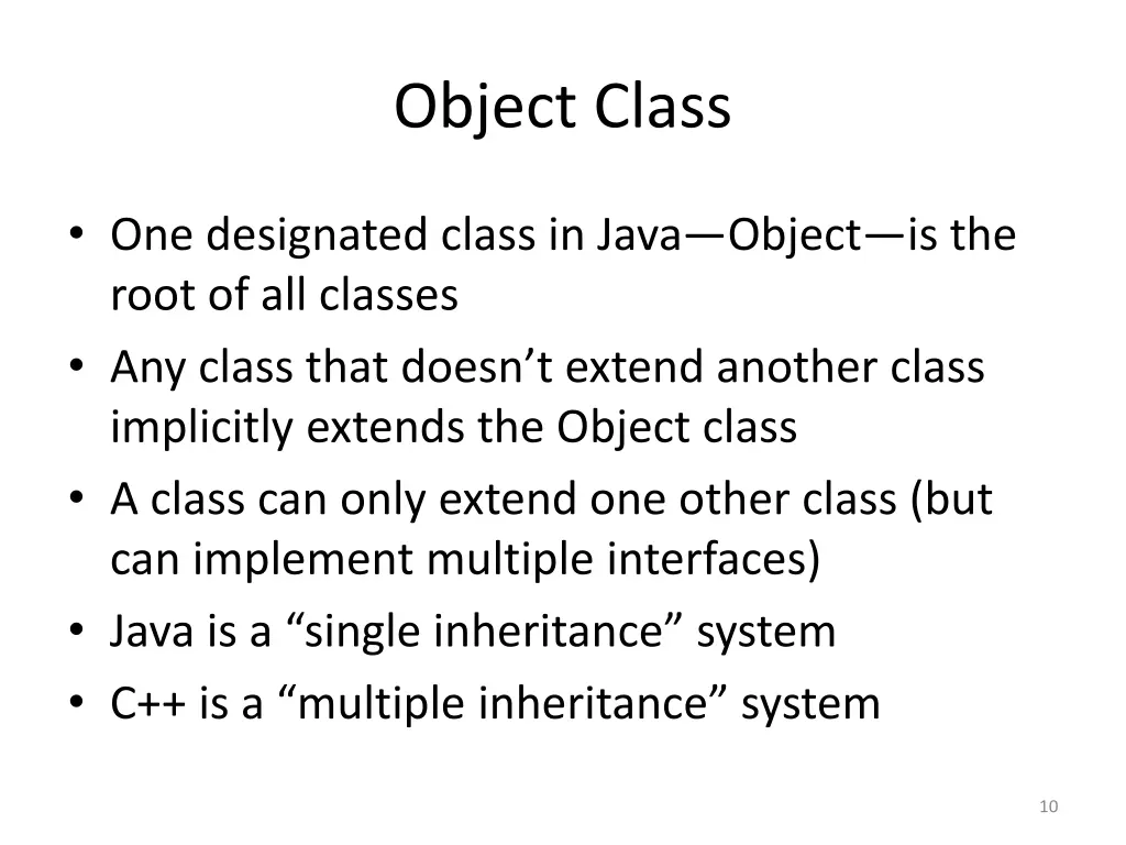 object class
