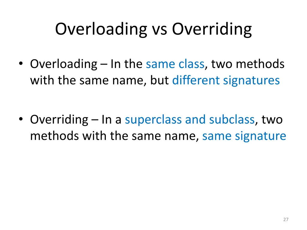 overloading vs overriding