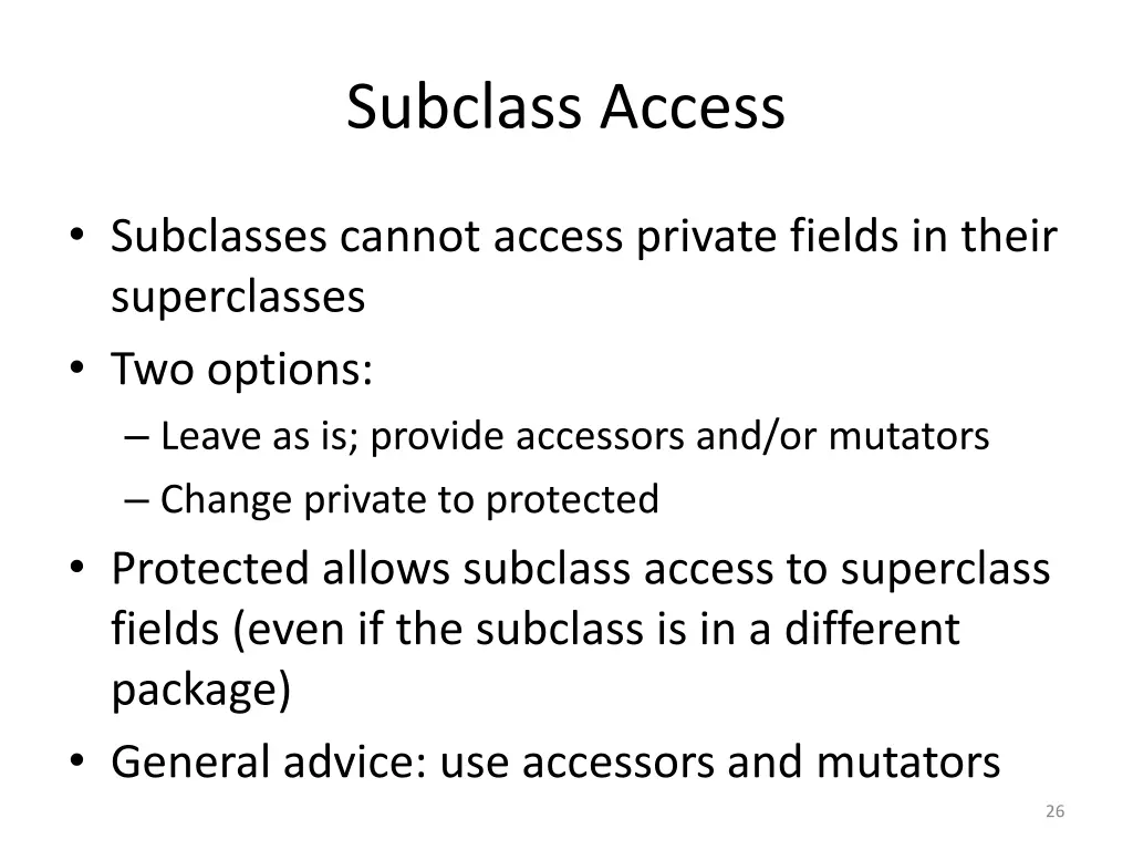 subclass access
